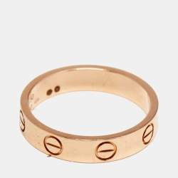 Cartier Love 18k Rose Gold Small Model Wedding Band Ring Size 50
