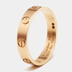 Cartier Love 18k Yellow Gold Small Model Ring Size 54