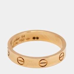 Cartier Love 18k Yellow Gold Small Model Ring Size 54
