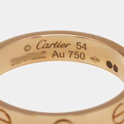 Cartier Love 18k Yellow Gold Small Model Ring Size 54