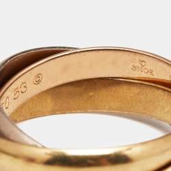 مملوكة مسبقًا Cartier Trinity 18k Three Tone Gold Ring Size 53