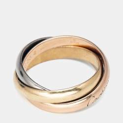 مملوكة مسبقًا Cartier Trinity 18k Three Tone Gold Ring Size 53