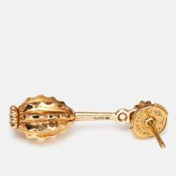 Cartier Cactus de Cartier Diamond 18K Yellow Gold Drop Earrings