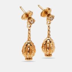Cartier Cactus de Cartier Diamond 18K Yellow Gold Drop Earrings