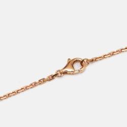 Cartier Love Diamond 18k Rose Gold Pendant Necklace
