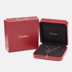 Cartier Love Diamond 18k Rose Gold Pendant Necklace
