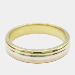 Pre Owned Cartier 18K Yellow, White, Pink Gold Trinity Vendome Ring EU 54