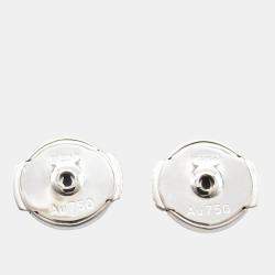 Cartier 18K White Gold Diamond D'Amour XS Pierced Earrings 