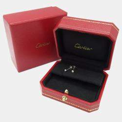 Cartier 18K White Gold Diamond D'Amour XS Pierced Earrings 