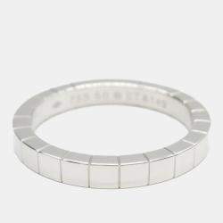 Pre Owned Cartier 18K White Gold Lanieres Ring EU 60