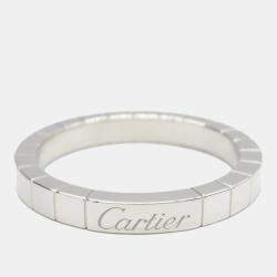Pre Owned Cartier 18K White Gold Lanieres Ring EU 60