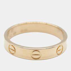 Pre Owned Cartier 18K Rose Gold Love Band Ring EU 52