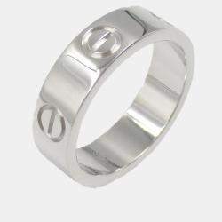 Pre Owned Cartier 18K White Gold Love Ring  EU 52