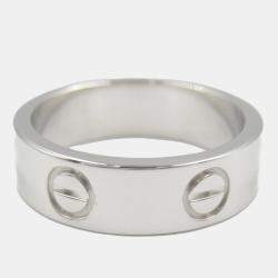 Pre Owned Cartier 18K White Gold Love Ring  EU 52