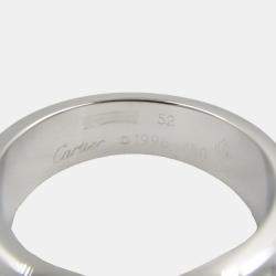 Pre Owned Cartier 18K White Gold Love Ring  EU 52