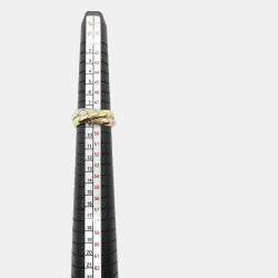 Pre Owned Cartier 18K Yellow, Rose, White Gold Trinity Ring EU 49