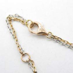 Pre Owned Cartier 18K White Pink Gold Diamond Love Three Hoop Necklace