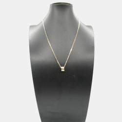 Pre Owned Cartier 18K White Pink Gold Diamond Love Three Hoop Necklace