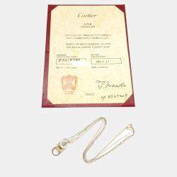 Pre Owned Cartier 18K White Pink Gold Diamond Love Three Hoop Necklace