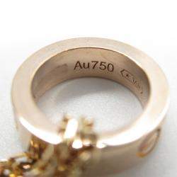 Pre Owned Cartier Ceramic 18K Pink Gold Diamond Love Three Hoop Necklace 