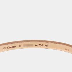 Cartier Love 18k Rose Gold Small Model Bracelet 16