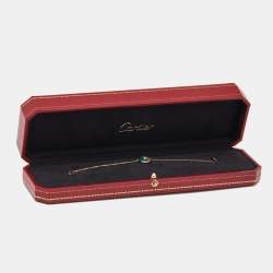 Cartier Amulette De Cartier Malachite Diamond 18k Rose Gold XS Model Bracelet 