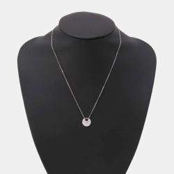 Cartier 18K White Gold and Diamond Amulette De Cartier Pendant Necklace