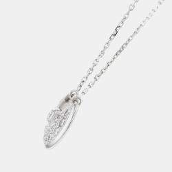 Cartier 18K White Gold and Diamond Amulette De Cartier Pendant Necklace