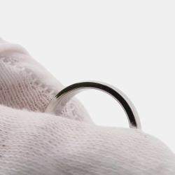 Pre Owned Cartier 18K White Gold C De Cartier Band Ring EU 49