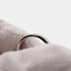 Pre Owned Cartier 18K White Gold C De Cartier Band Ring EU 49