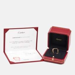 Pre Owned Cartier Trinity Cushion-Shaped 18k Three Tone Gold Classic Model Ring Size 50