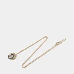 Pre Owned Cartier 18K Rose Gold Diamond Ceramic Love Necklace 