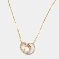 Cartier 18K Rose Gold Baby Love Diamond Pendant Necklace 