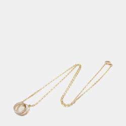 Cartier 18K Rose Gold Baby Love Diamond Pendant Necklace 