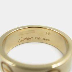 Pre Owned Cartier 18K Yellow Gold Love Band Ring EU 49