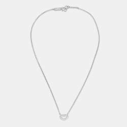 Pre Owned Cartier C de Cartier Heart 18k White Gold Necklace