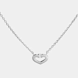 Pre Owned Cartier C de Cartier Heart 18k White Gold Necklace
