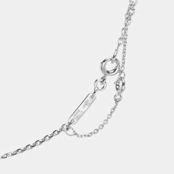 Pre Owned Cartier C de Cartier Heart 18k White Gold Necklace