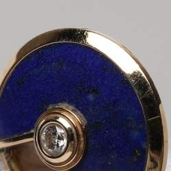 Cartier Amulette De Cartier Diamond Lapis Lazuli 18k Yellow Gold XS Model Pendant Necklace