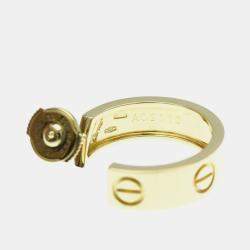 Pre Owned Cartier 18K Yellow Gold Half Hoop Love Earrings