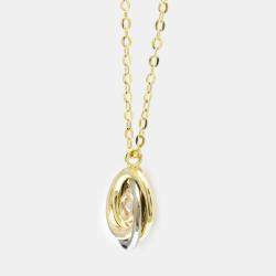 Pre Owned  Cartier  18K Pink White Yellow Gold Diamond Trinity De Cartier Pendant Necklace
