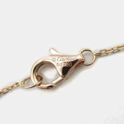 Cartier 18K Rose Gold, Diamond and Onyx Amulette De Cartier Necklace