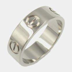 Cartier 18K White Gold Love Ring EU 51
