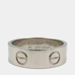 Cartier 18K White Gold Love Ring EU 51