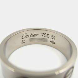 Cartier 18K White Gold Love Ring EU 51