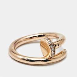 Cartier Juste Un Clou Diamond 18k Rose Gold Classic Model Ring Size 50