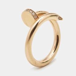 Cartier Juste Un Clou Diamond 18k Rose Gold Classic Model Ring Size 50