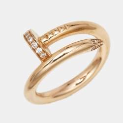 Cartier Juste Un Clou Diamond 18k Rose Gold Classic Model Ring Size 50