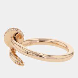 Pre Owned Cartier 18K Pink Gold Diamond Juste un Clou Ring EU 57