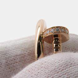 Pre Owned Cartier 18K Pink Gold Diamond Juste un Clou Ring EU 57